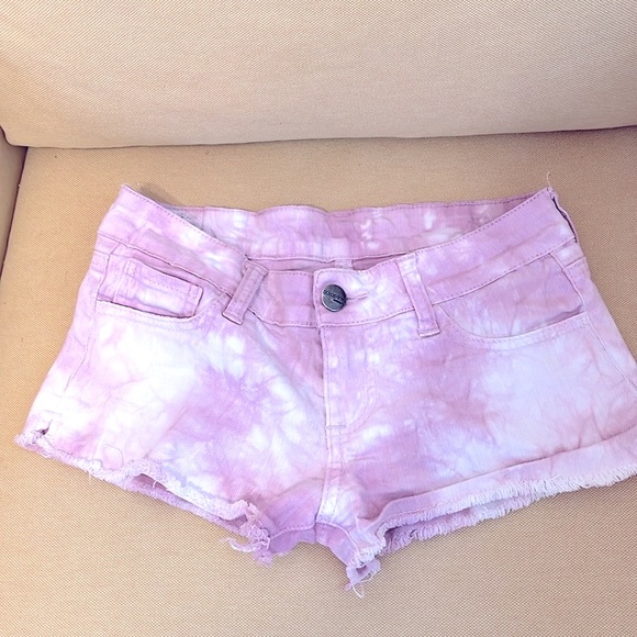 Ocean Drive tie dyed frayed jean shorts - Picture 1 of 9